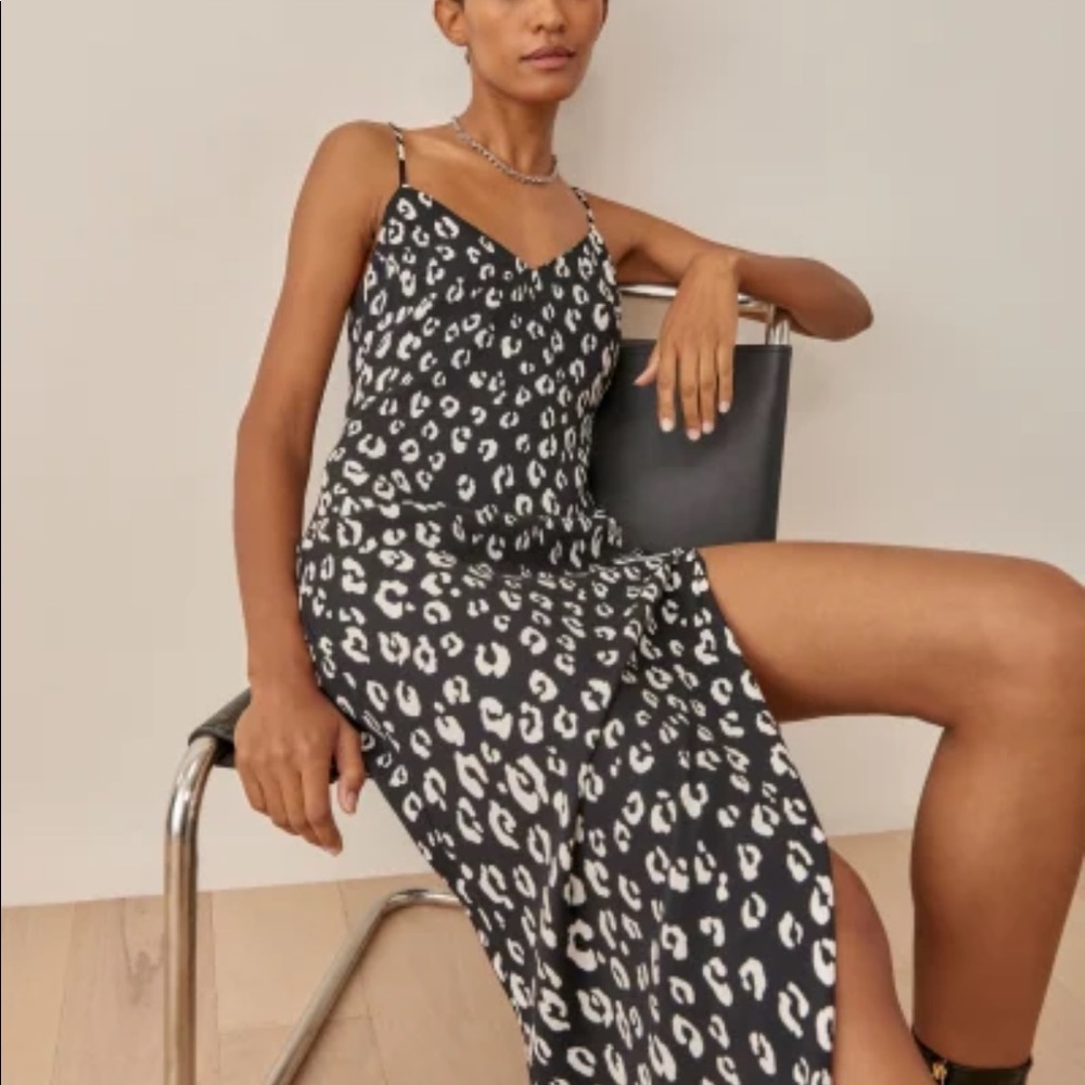 Reformation Crimini Dress in Black Cat Size 12